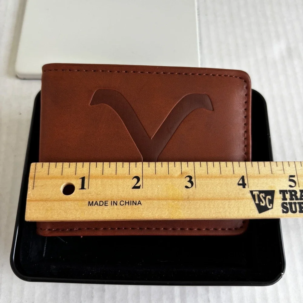 Buckle-Down Yellowstone Bifold Wallet Mens Brown Dutton Ranch Logo PUW-YSH New